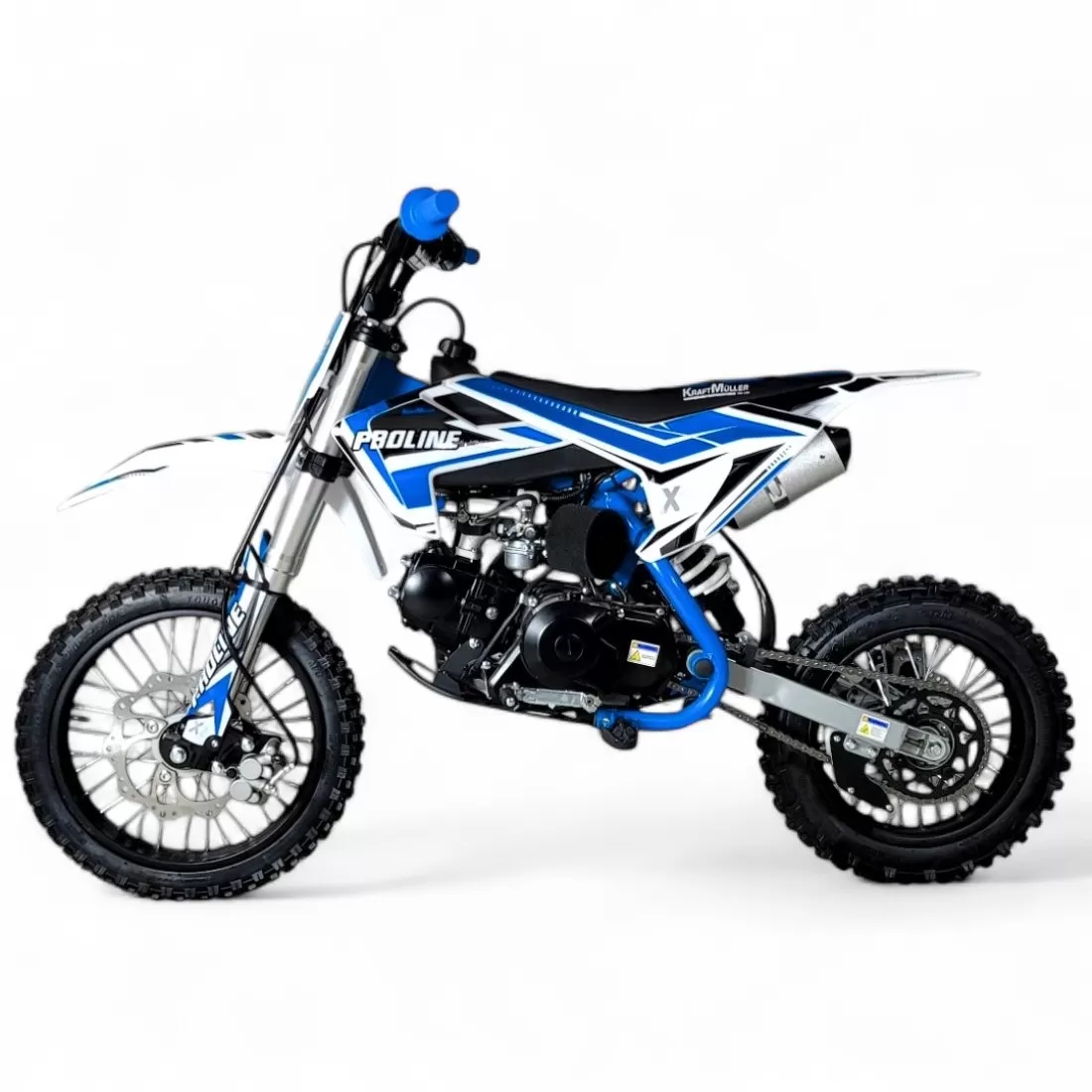 DIRT BIKE 110CC SEMI-AUTOMATICA 12/14" blu+💙