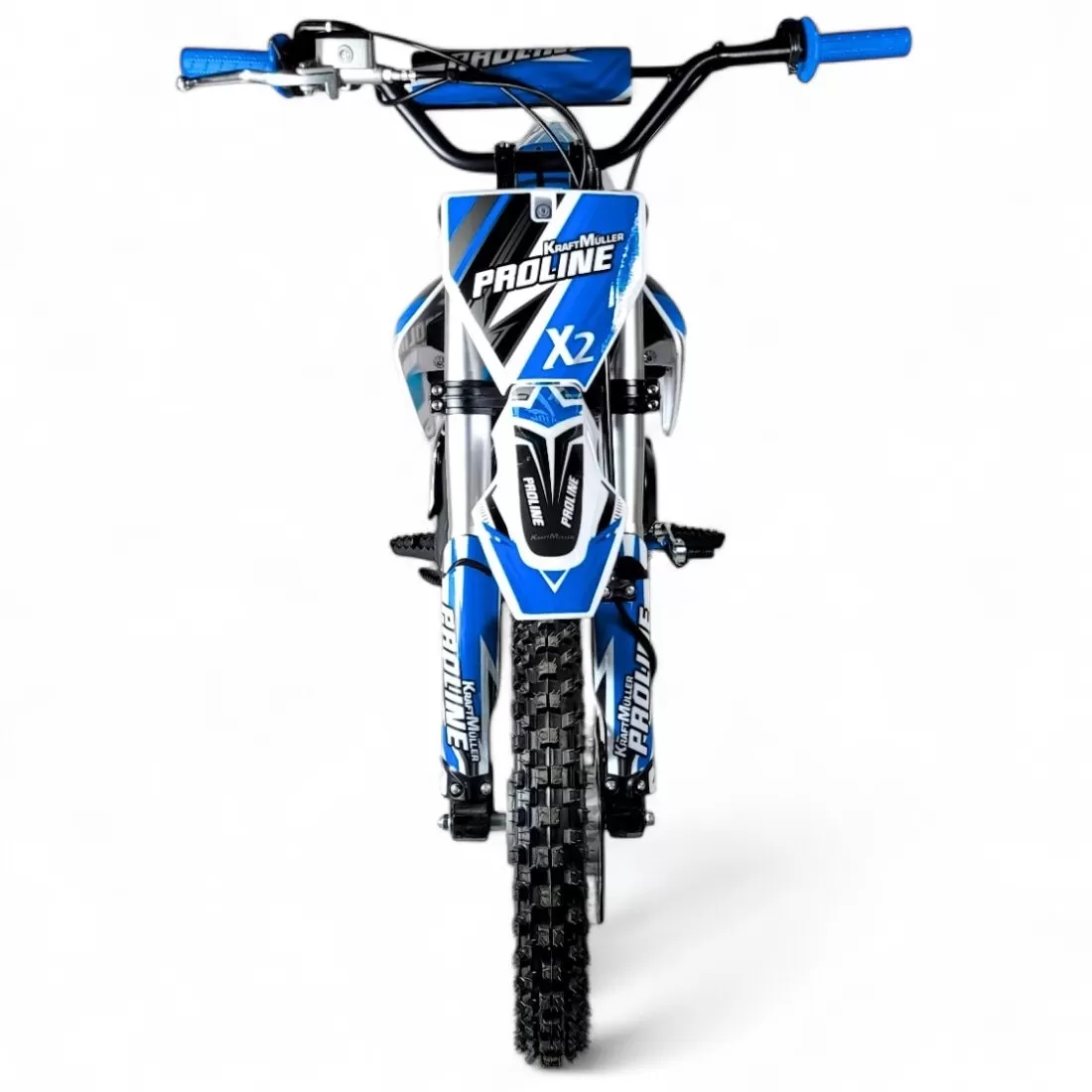 DIRT BIKE 110CC SEMI-AUTOMATICA 12/14" blu+💙