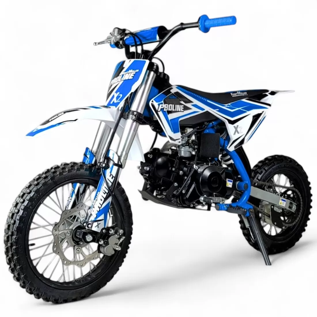 DIRT BIKE 110CC SEMI-AUTOMATICA 12/14" blu+💙